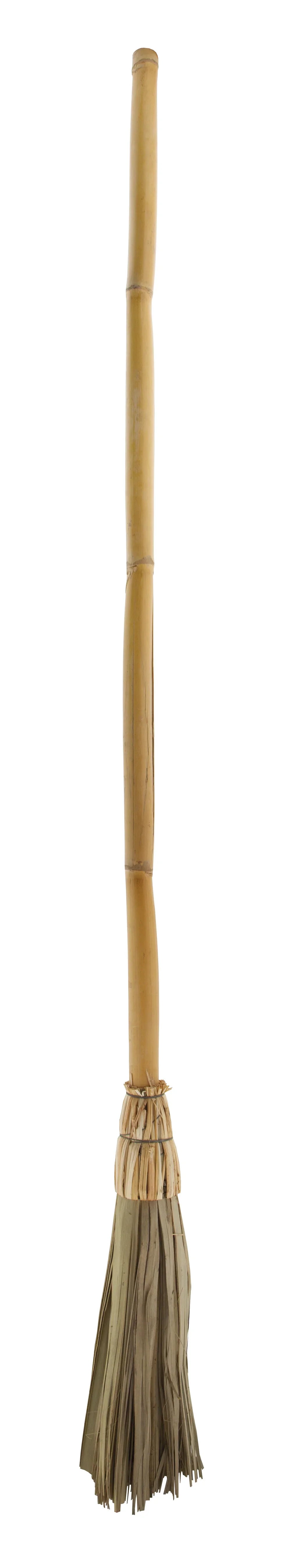 Escoba de Bruja Grande de Bambú Complementos Halloween Fycar Complementos